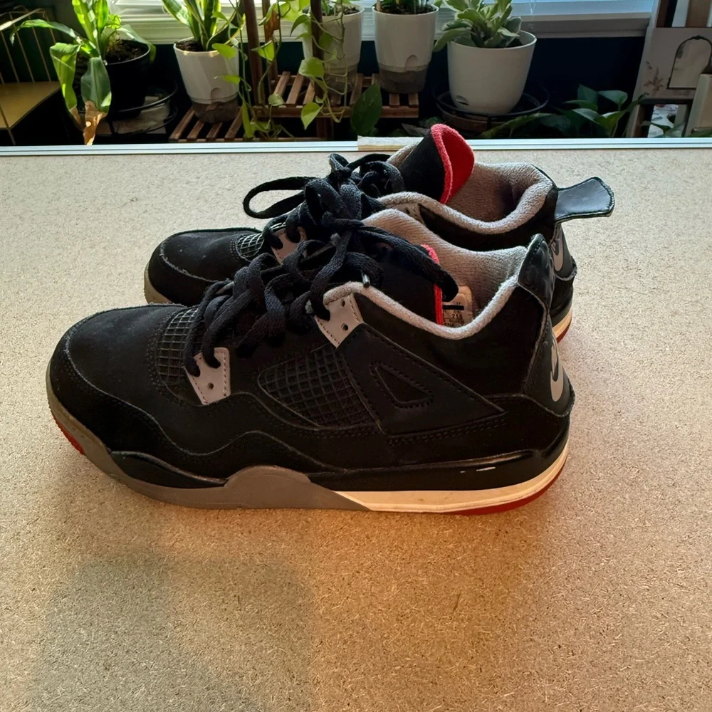 Jordan Nike Black and Red Sneakers - Picture 3 of 5
